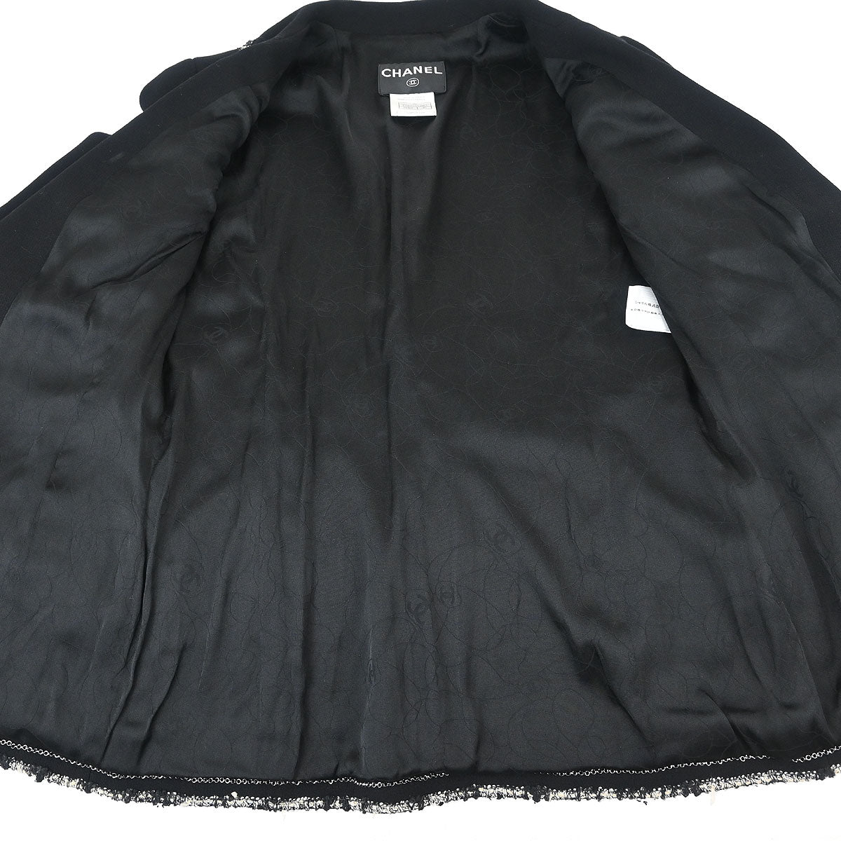 Chanel 2005 Emblem Single Breasted Jacket Black #40