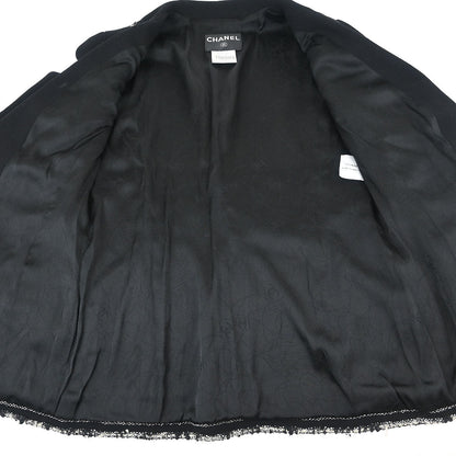 Chanel 2005 Emblem Single Breasted Jacket Black #40