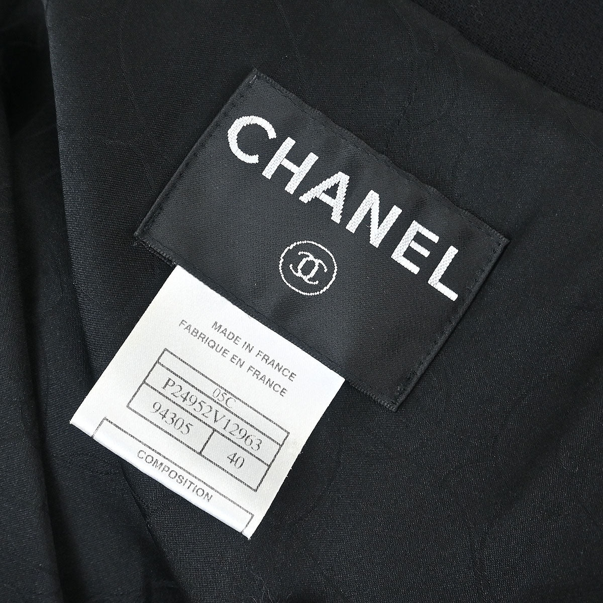 Chanel 2005 Emblem Single Breasted Jacket Black #40