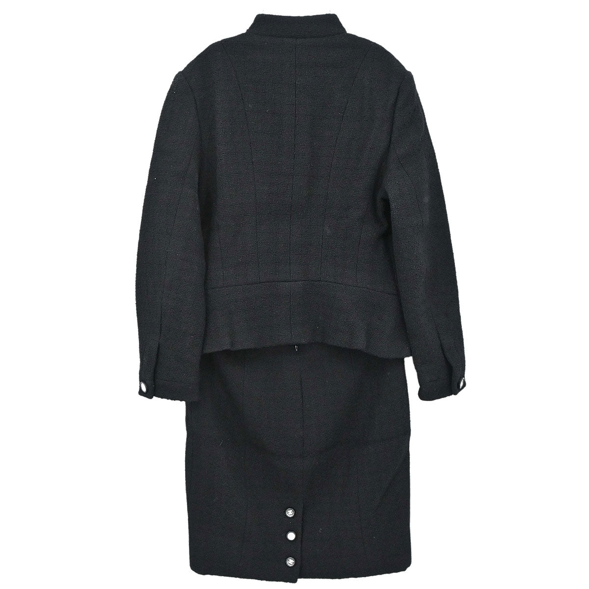 Chanel 1995 Setup Suit Jacket Skirt Black #40