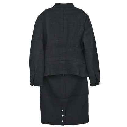 Chanel 1995 Setup Suit Jacket Skirt Black #40