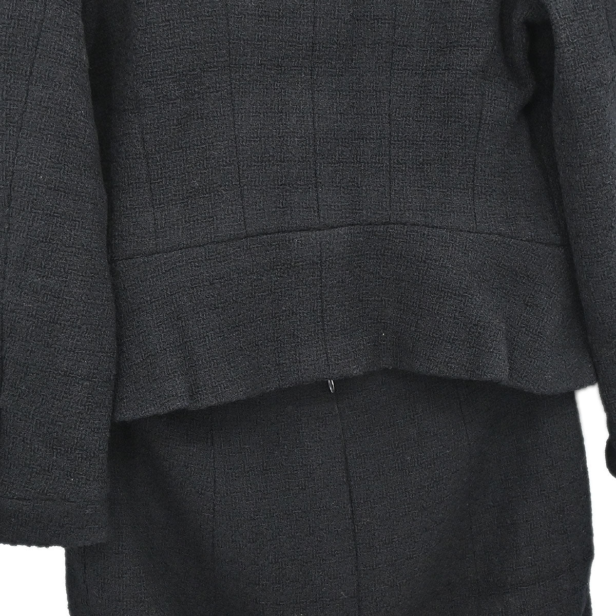 Chanel 1995 Setup Suit Jacket Skirt Black #40