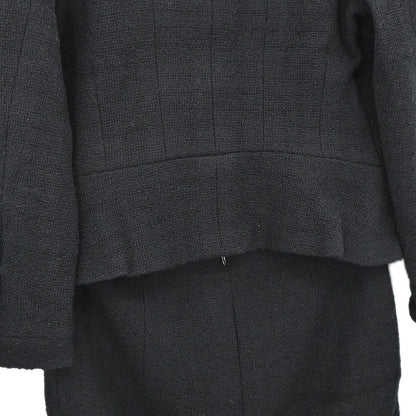 Chanel 1995 Setup Suit Jacket Skirt Black #40