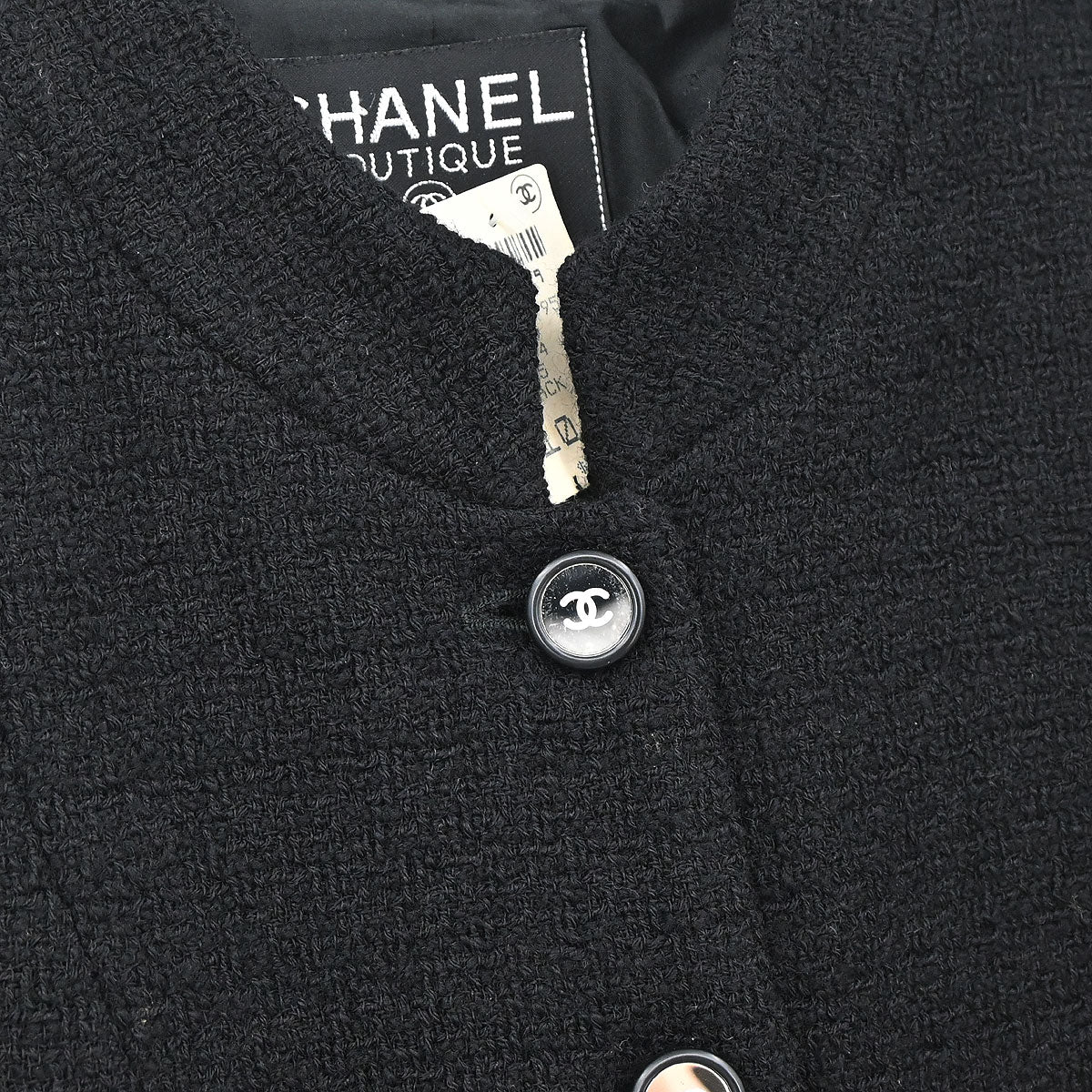 Chanel 1995 Setup Suit Jacket Skirt Black #40