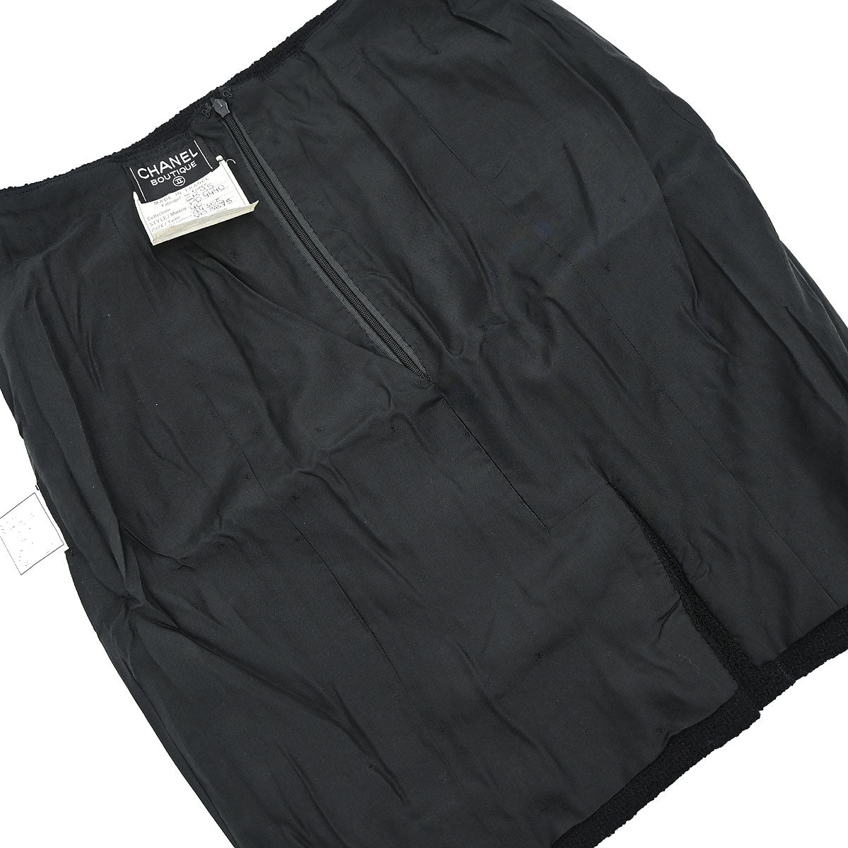 Chanel 1995 Setup Suit Jacket Skirt Black #40