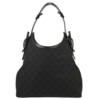 Gucci Black GG Canvas Handbag