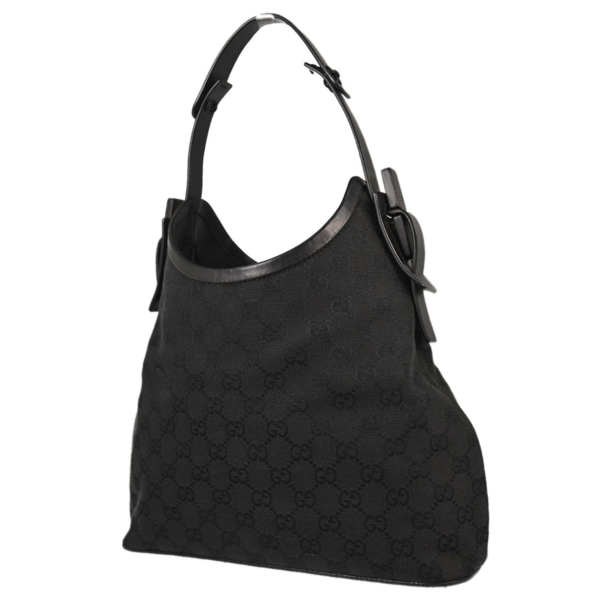 Gucci Black GG Canvas Handbag