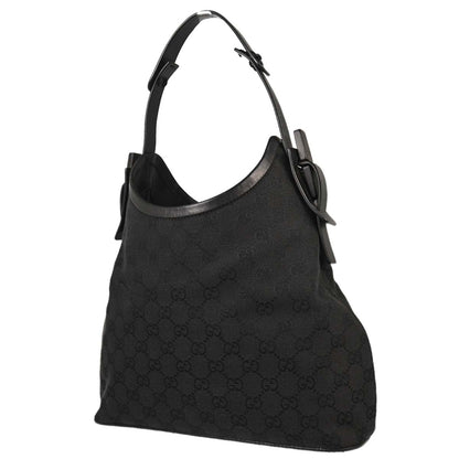 Gucci Black GG Canvas Handbag