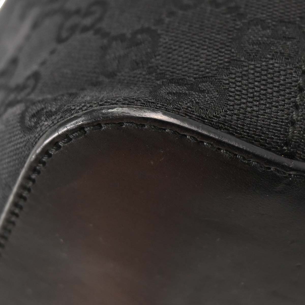 Gucci Black GG Canvas Handbag
