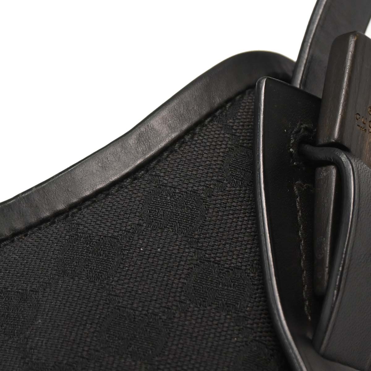 Gucci Black GG Canvas Handbag