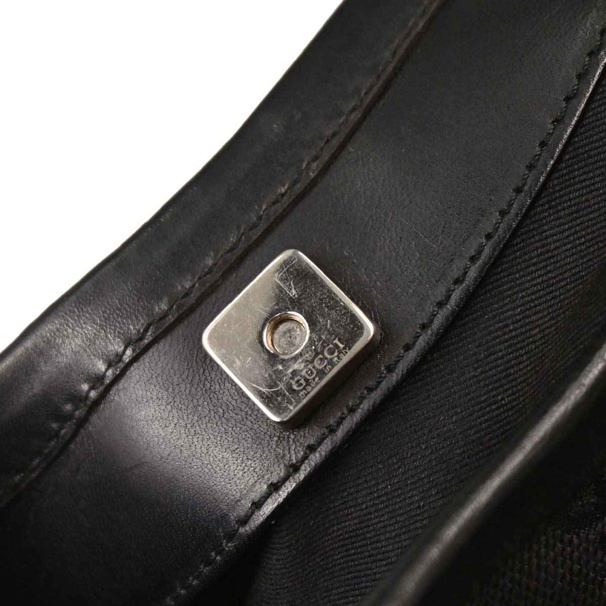 Gucci Black GG Canvas Handbag