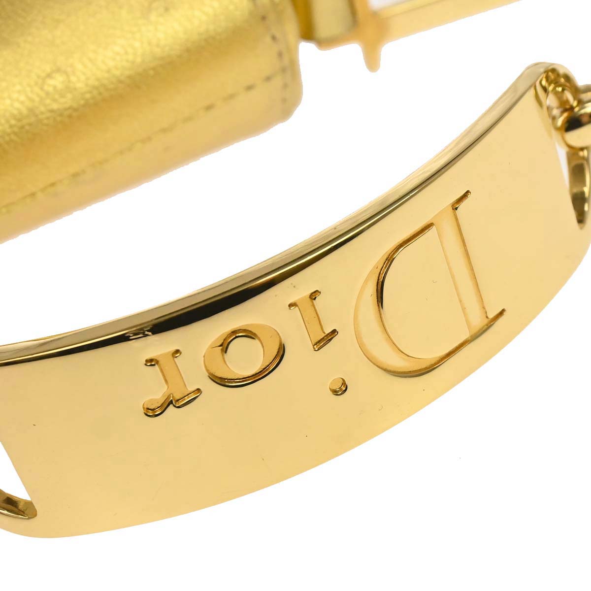 Christian Dior * Gold Ostrich Saddle Handbag