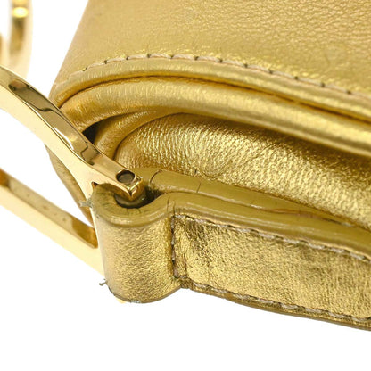 Christian Dior * Gold Ostrich Saddle Handbag