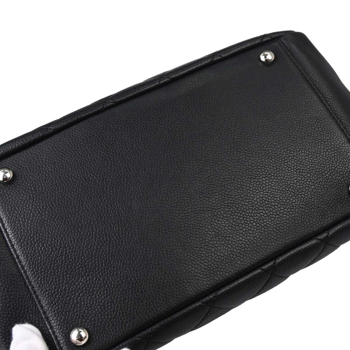 Chanel Black Caviar Skin Petite Timeless Tote PTT Chain Handbag