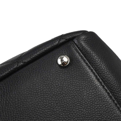 Chanel Black Caviar Skin Petite Timeless Tote PTT Chain Handbag