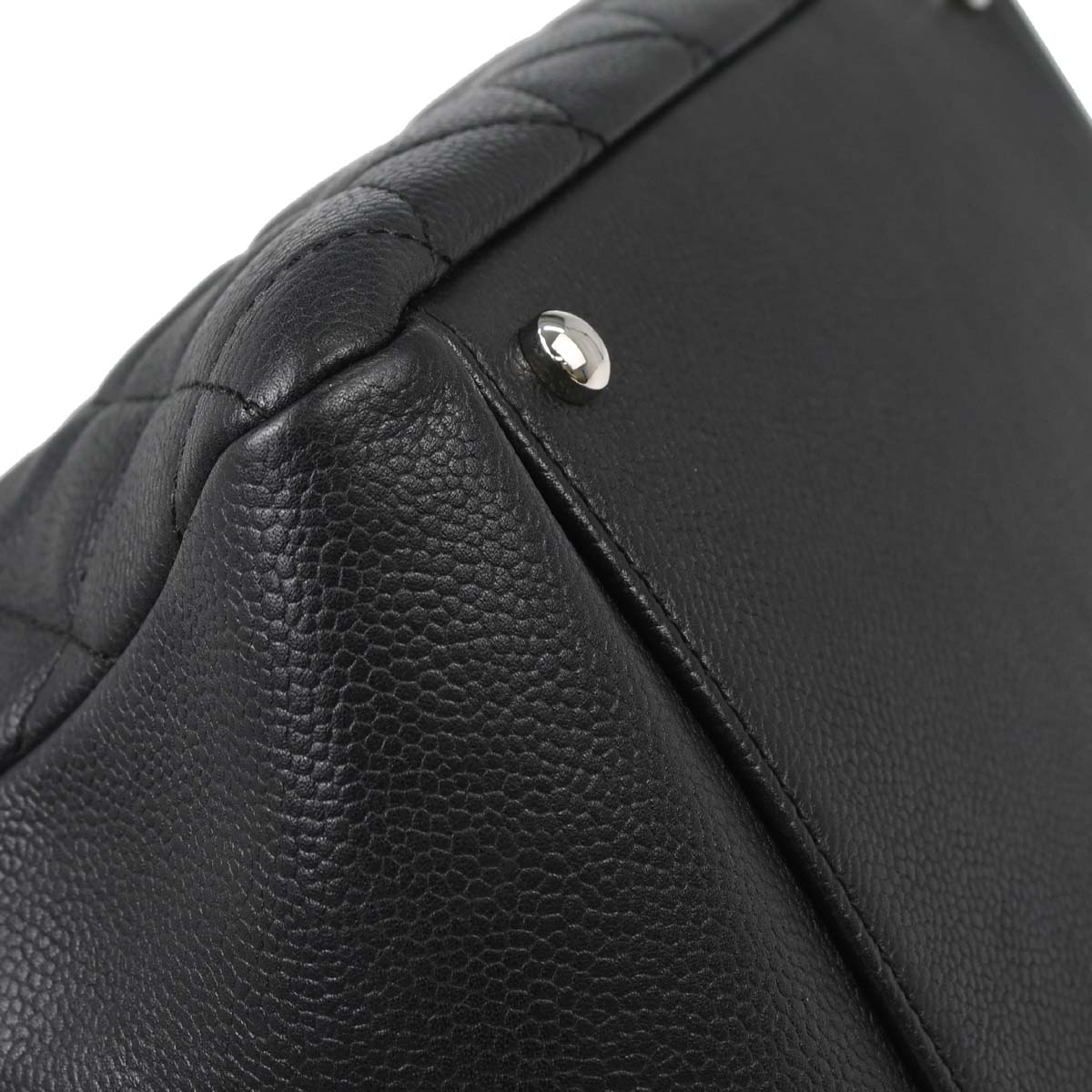 Chanel Black Caviar Skin Petite Timeless Tote PTT Chain Handbag