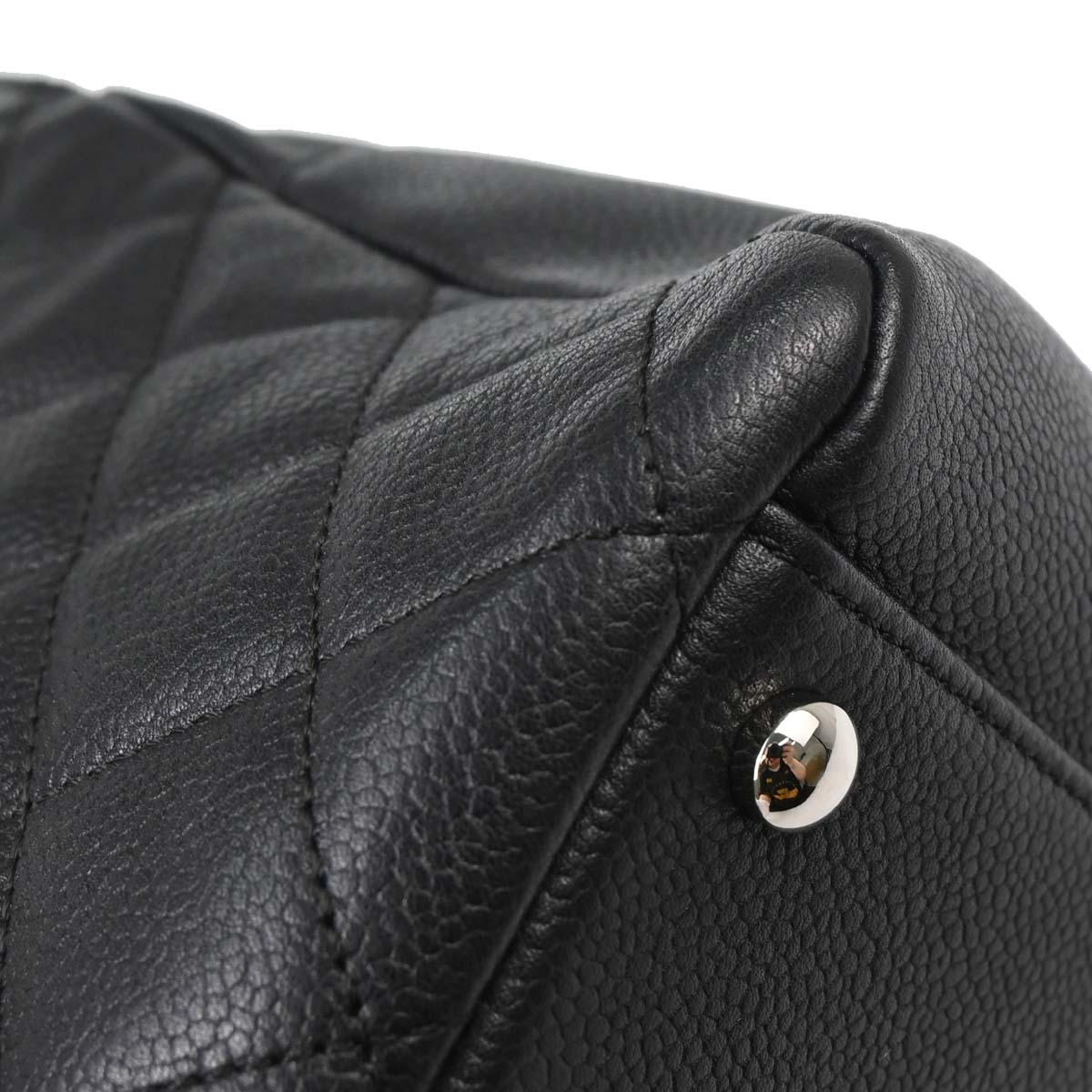 Chanel Black Caviar Skin Petite Timeless Tote PTT Chain Handbag
