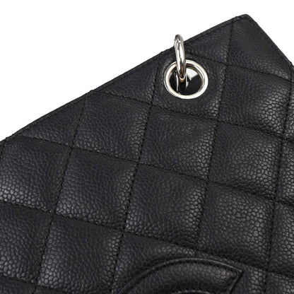 Chanel Black Caviar Skin Petite Timeless Tote PTT Chain Handbag