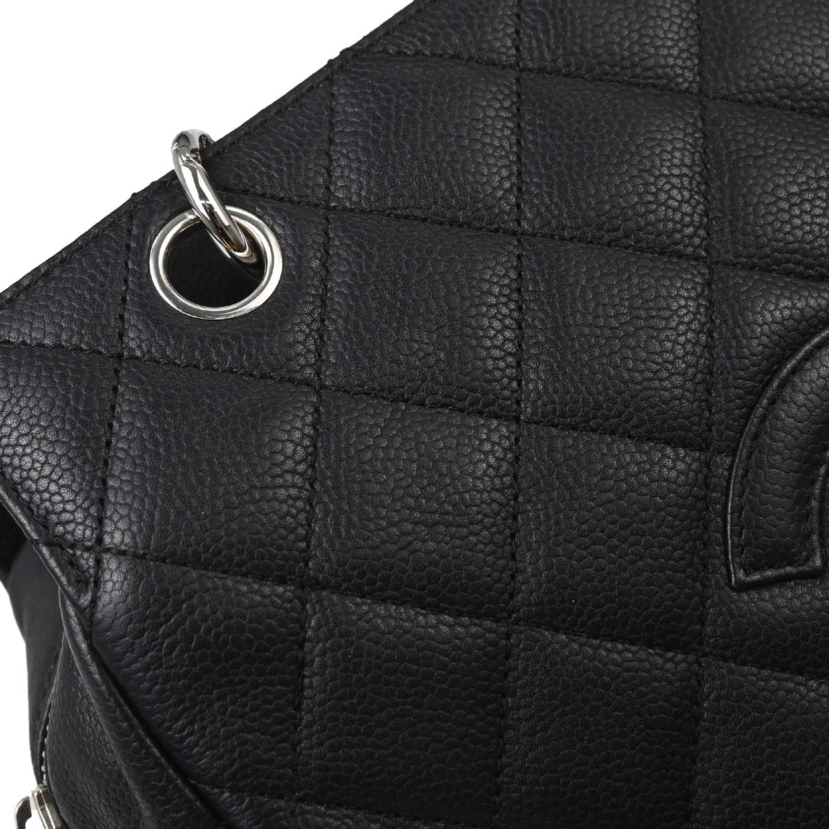 Chanel Black Caviar Skin Petite Timeless Tote PTT Chain Handbag