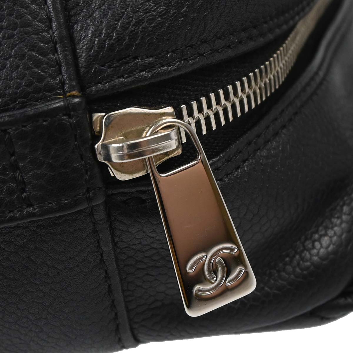 Chanel Black Caviar Skin Petite Timeless Tote PTT Chain Handbag