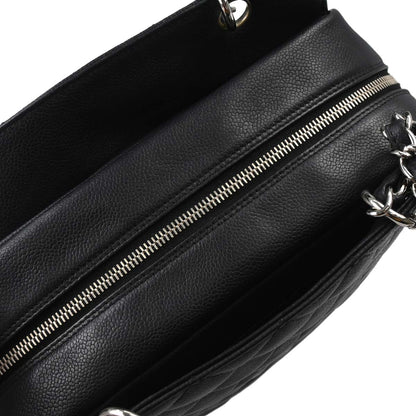 Chanel Black Caviar Skin Petite Timeless Tote PTT Chain Handbag