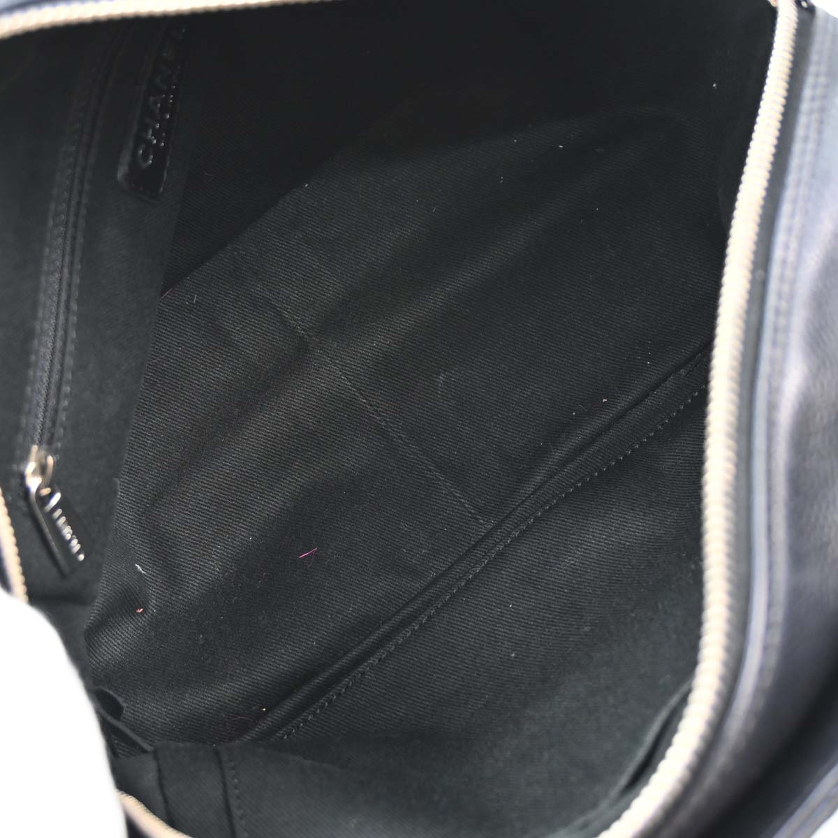 Chanel Black Caviar Skin Petite Timeless Tote PTT Chain Handbag