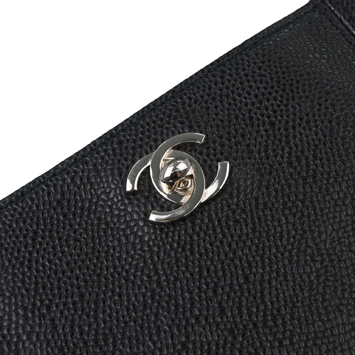 Chanel Black Caviar Skin Shoulder Bag