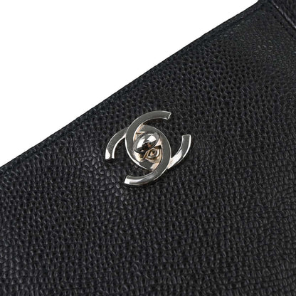 Chanel Black Caviar Skin Shoulder Bag