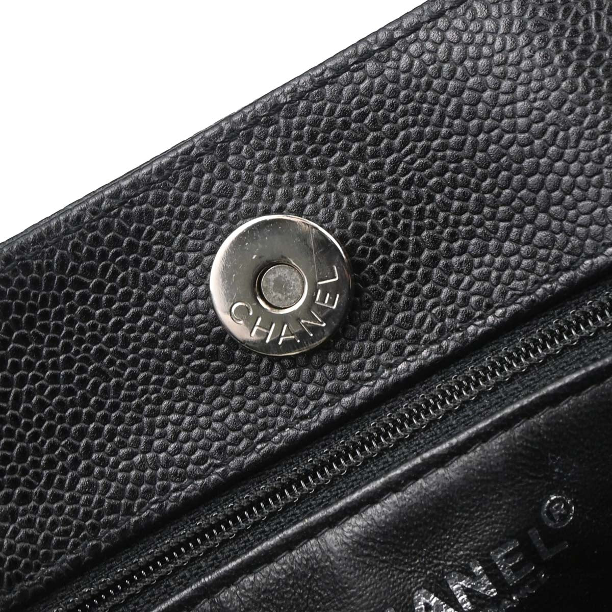 Chanel Black Caviar Skin Shoulder Bag