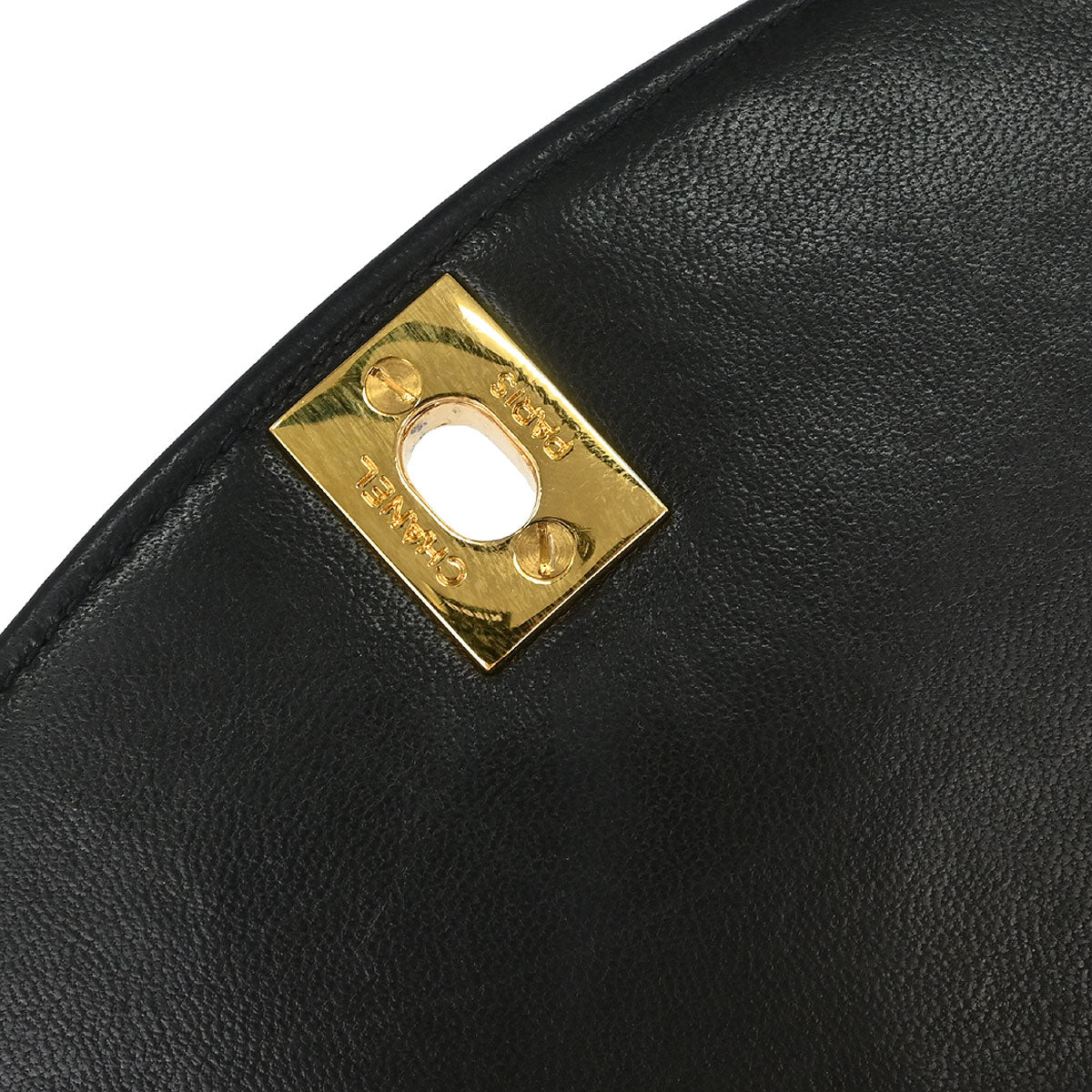 Chanel 1991-1994 Black Lambskin Small Diana Shoulder Bag