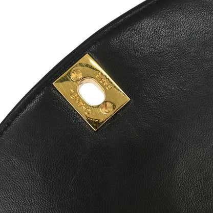 Chanel 1991-1994 Black Lambskin Small Diana Shoulder Bag