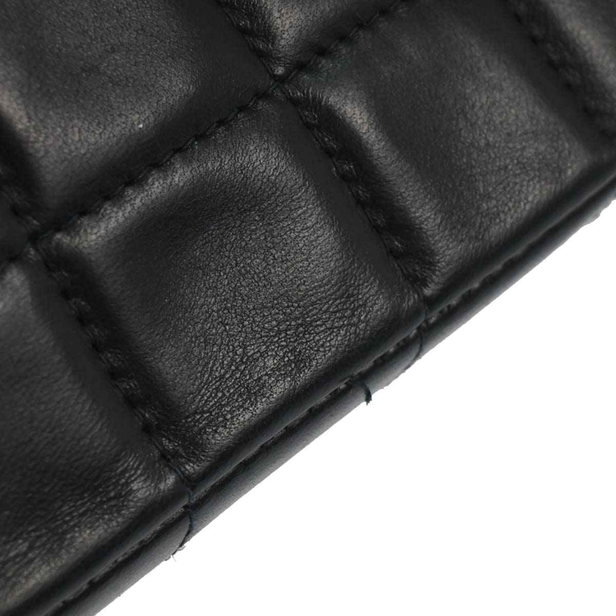 Chanel 2000-2002 Black Lambskin Choco Bar East West Shoulder Bag