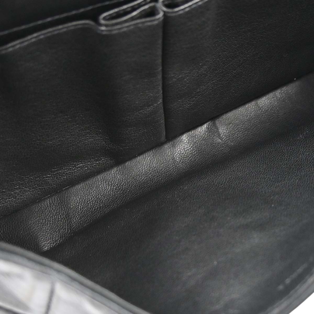 Chanel 2000-2002 Black Lambskin Choco Bar East West Shoulder Bag