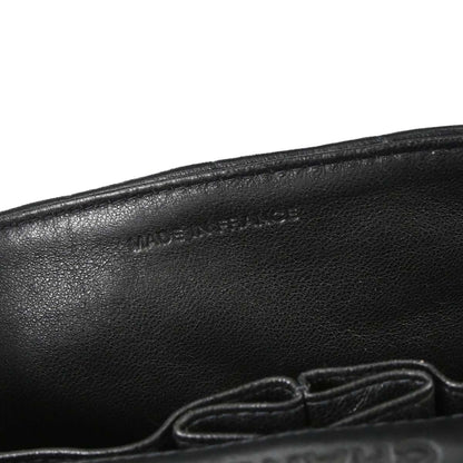 Chanel 2000-2002 Black Lambskin Choco Bar East West Shoulder Bag