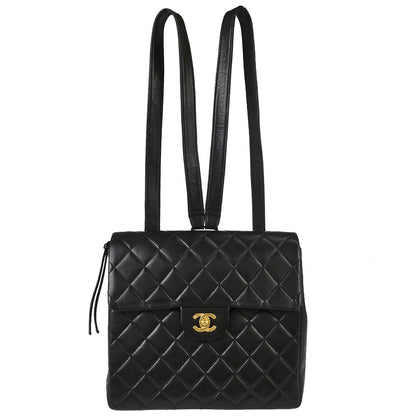 Chanel 1996-1997 Black Lambskin Backpack