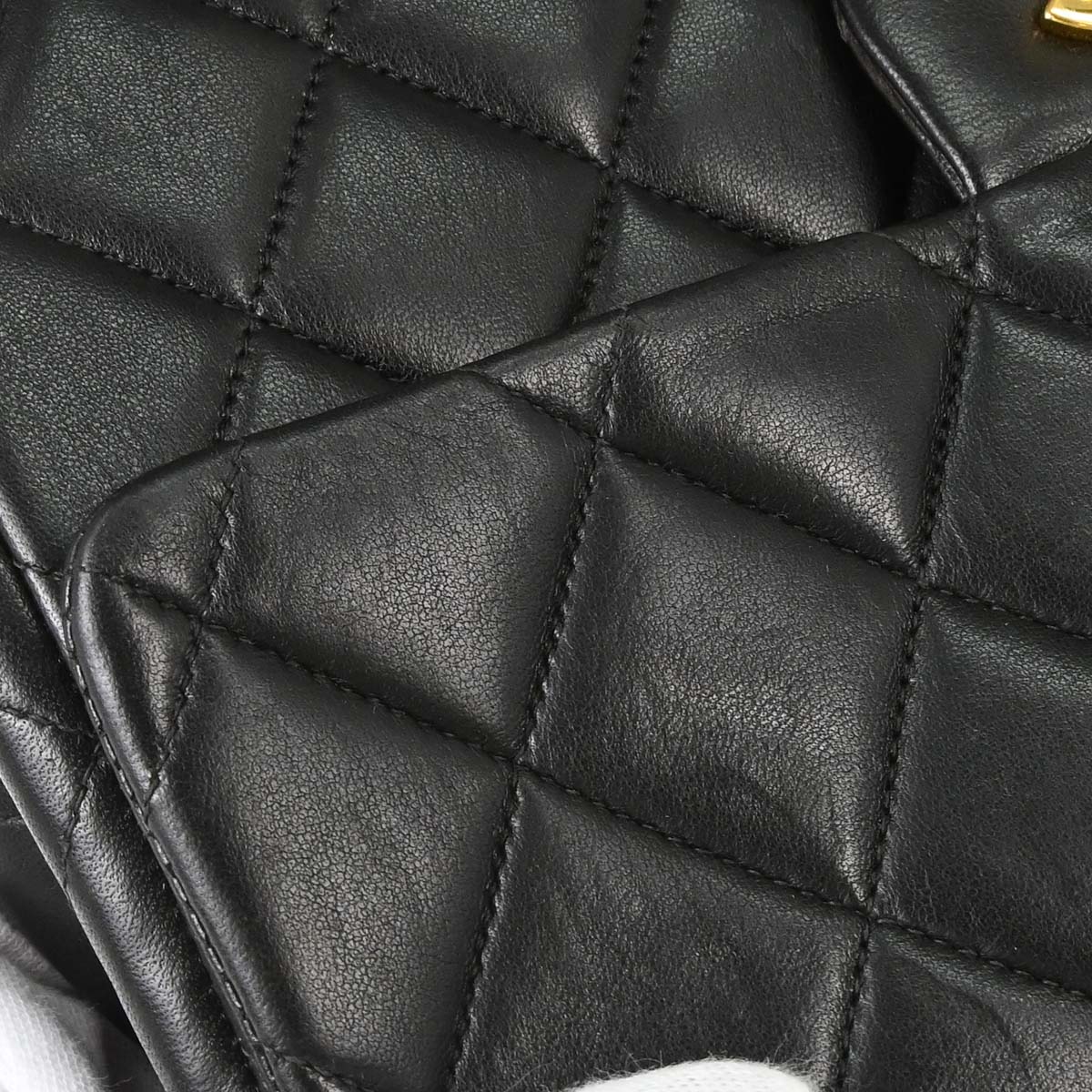 Chanel 1996-1997 Black Lambskin Backpack