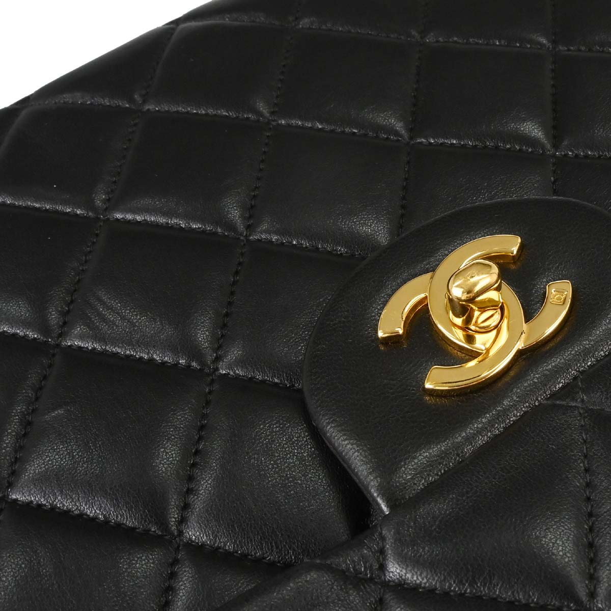 Chanel 1996-1997 Black Lambskin Backpack