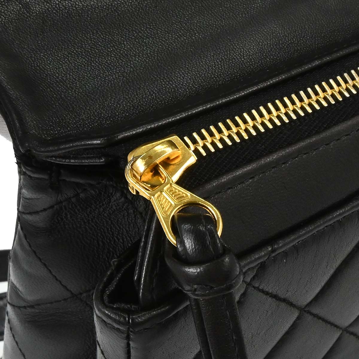 Chanel 1996-1997 Black Lambskin Backpack