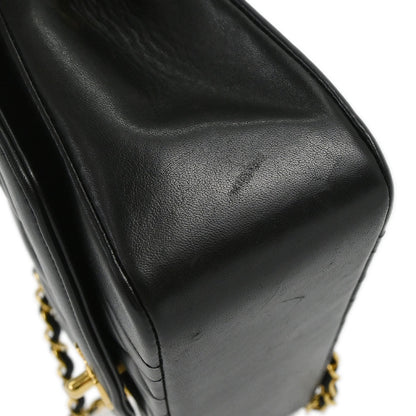 Chanel 1991-1994 Black Lambskin Small Diana Shoulder Bag