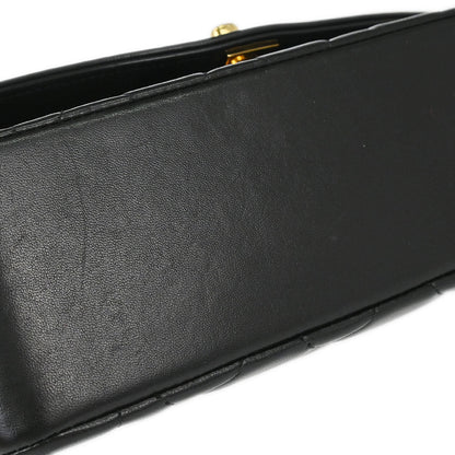 Chanel 1991-1994 Black Lambskin Small Diana Shoulder Bag