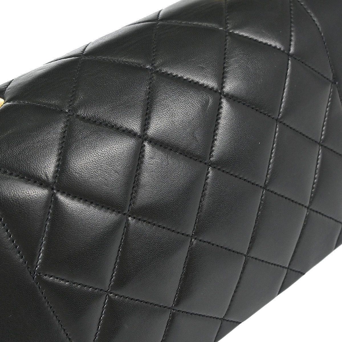 Chanel 1991-1994 Black Lambskin Small Diana Shoulder Bag