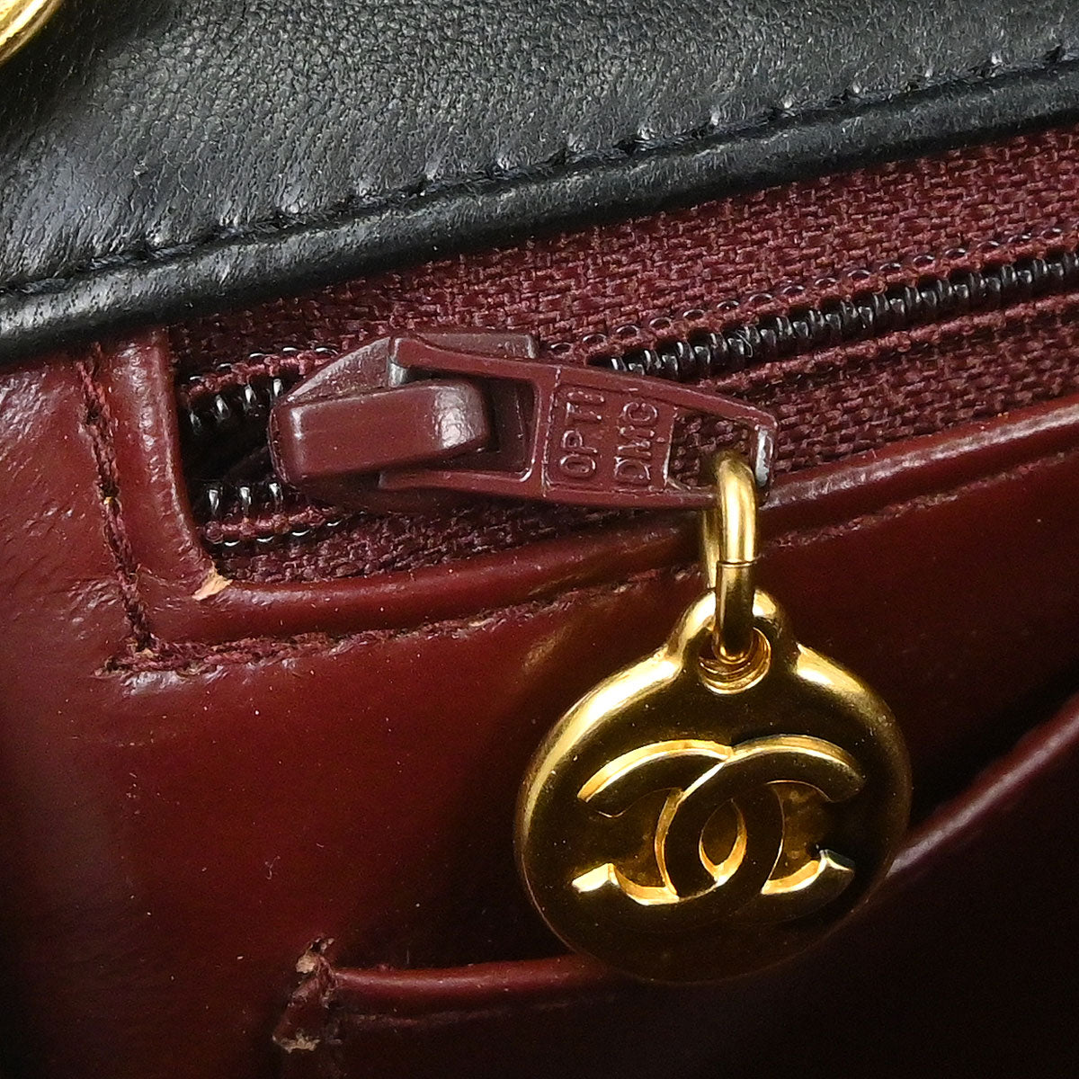Chanel 1991-1994 Black Lambskin Small Diana Shoulder Bag