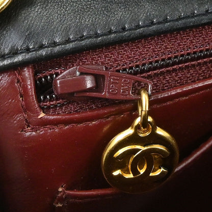 Chanel 1991-1994 Black Lambskin Small Diana Shoulder Bag