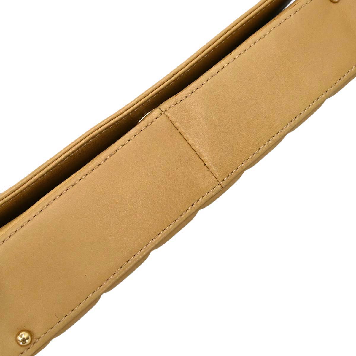 Chanel 2003-2004 Beige Lambskin Choco Bar Shoulder Bag