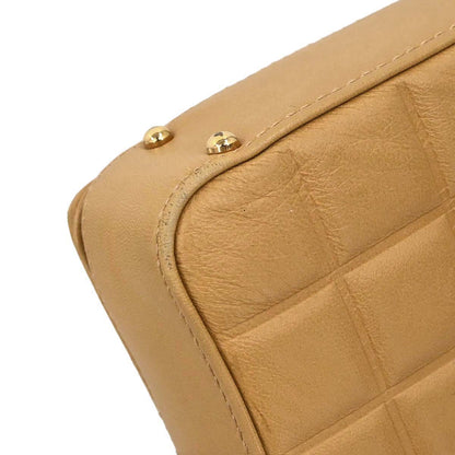Chanel 2003-2004 Beige Lambskin Choco Bar Shoulder Bag