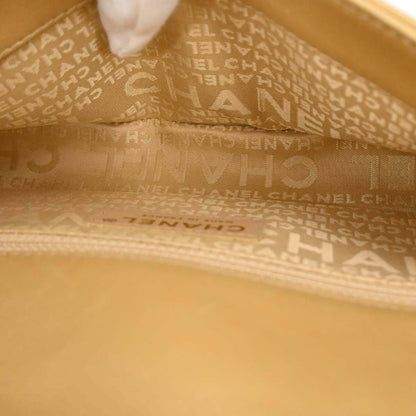 Chanel 2003-2004 Beige Lambskin Choco Bar Shoulder Bag