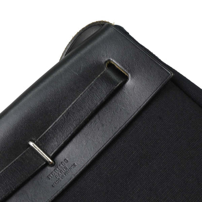 Hermes Black Natural Toile Officier GM Herbag TPM 2 in 1 Shoulder Bag