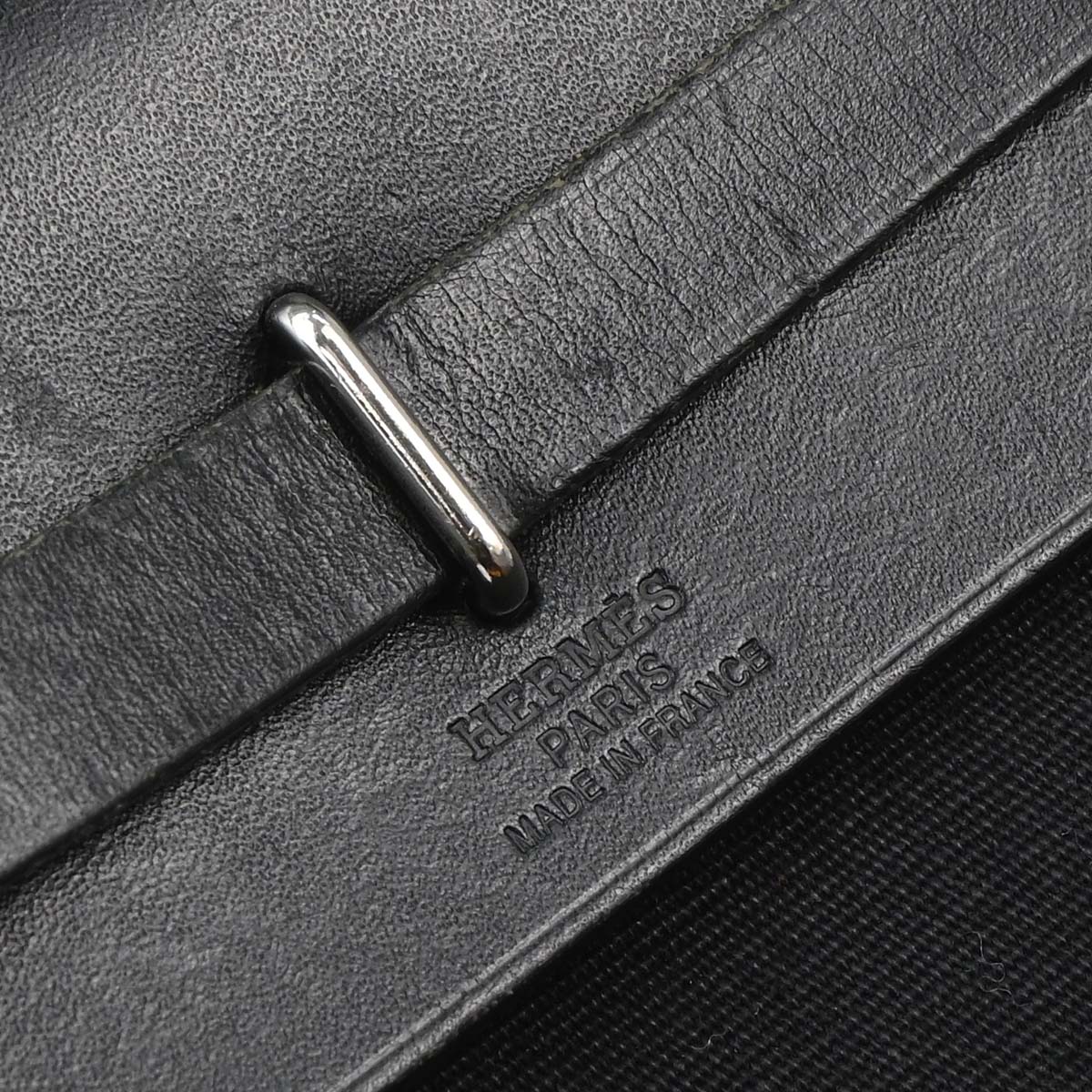 Hermes Black Natural Toile Officier GM Herbag TPM 2 in 1 Shoulder Bag