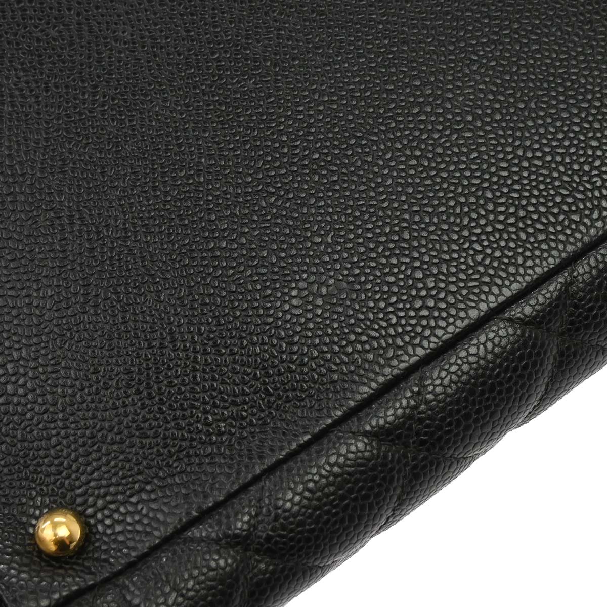 Chanel 2003-2004 Black Caviar Skin Tote Bag