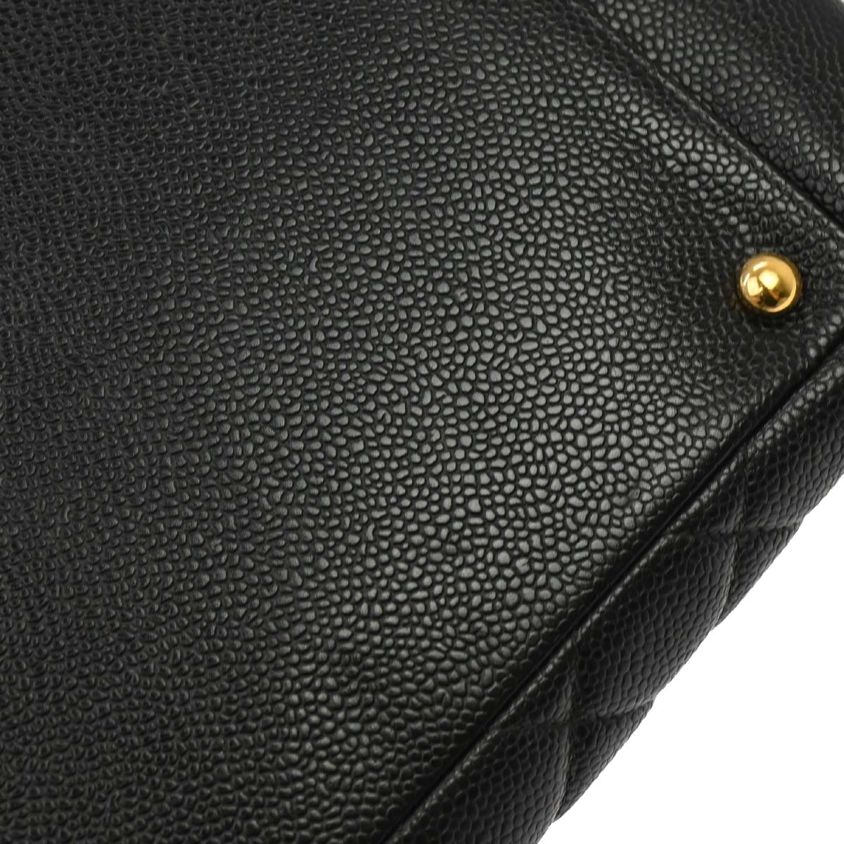 Chanel 2003-2004 Black Caviar Skin Tote Bag